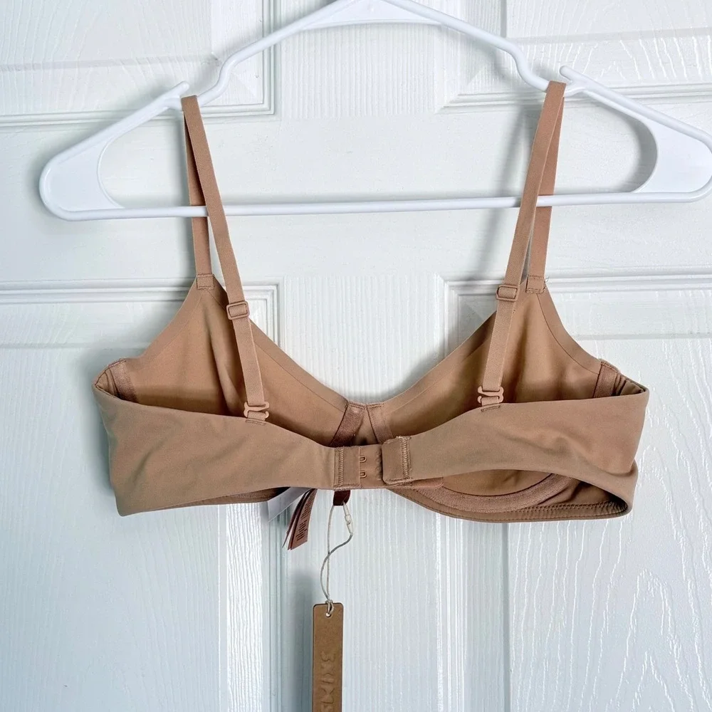 NEW SKIMS Fits Everybody Unlined Demi Bra 36B OR 40B Clay Tan Underwire - Picture 2 of 3